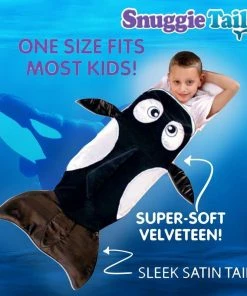 TVTimeDirect Bed & Bath Snuggie Tails Blanket - Whale - Deluxe