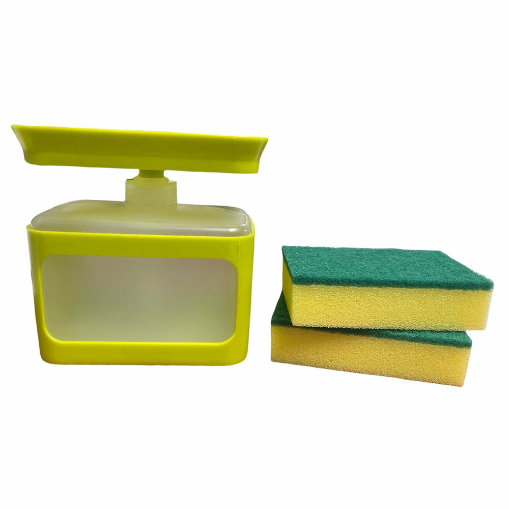 TVTimeDirect Kitchen Soap Pump & Dish Sponge Set 4 TVTimeDirect Kitchen Soap Pump & Dish Sponge Set