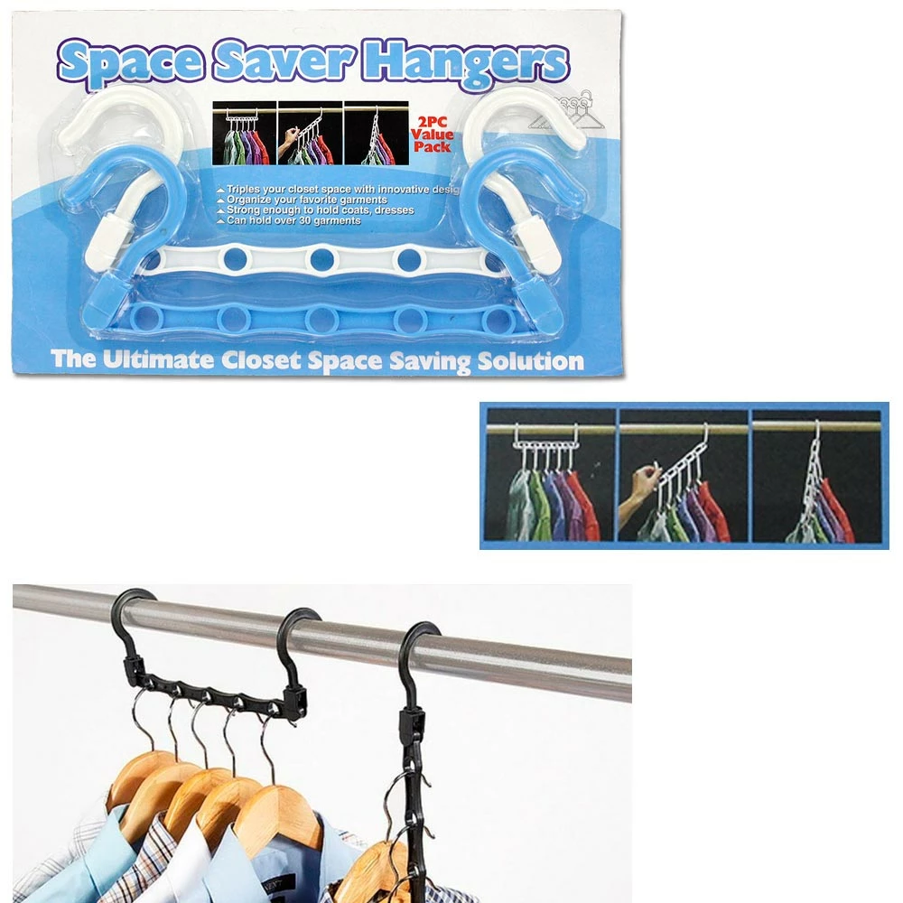 TVTimeDirect Houseware Space Saver Hangers Closet Organizer Triple Room- 2 Pack 4 TVTimeDirect Houseware Space Saver Hangers Closet Organizer Triple Room- 2 Pack