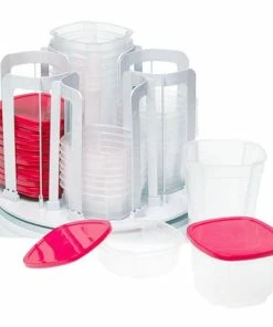 TVTimeDirect Swirl Around Smart Spin Storage Container Organizer System Kitchen