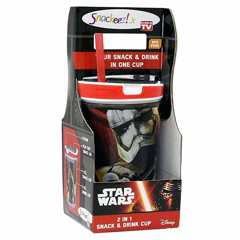 TVTimeDirect Snackeez Jr - 2-in-1 Snack & Drink Cup Star Wars 7 Movie Edition (Single,Assorted) 5 TVTimeDirect Snackeez Jr - 2-in-1 Snack & Drink Cup Star Wars 7 Movie Edition (Single,Assorted)