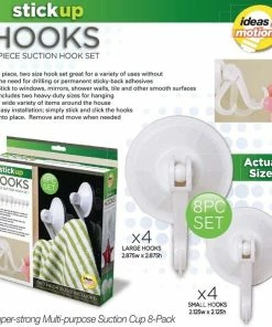 TVTimeDirect Ideas In Motion 8 Piece Stick Up Suction Hook Set School And Office Supplies
