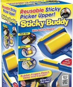 TVTimeDirect Sticky Buddy Reusable Sticky Picker Cleaner Lint Roller Pet Hair Remover Brush