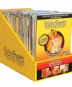 TVTimeDirect Sticky Sheets - Pet Hair Removal System - 12 Sheets