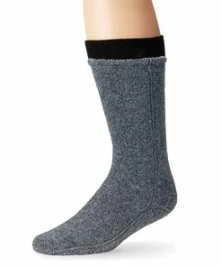 TVTimeDirect Hot Headz Polarex Fleece Socks, Grey, Medium