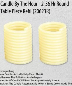 TVTimeDirect Candle By The Hour - 2-36 Hr Round Table Piece Refill(20623R)