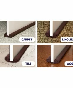 TVTimeDirect Twin Draft Guard For Doors & Windows - Brown Houseware