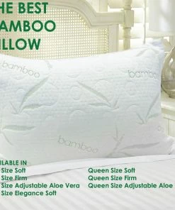 TVTimeDirect The Best Bamboo Pillow (Queen-Soft) 28 In. X 19 In. Houseware