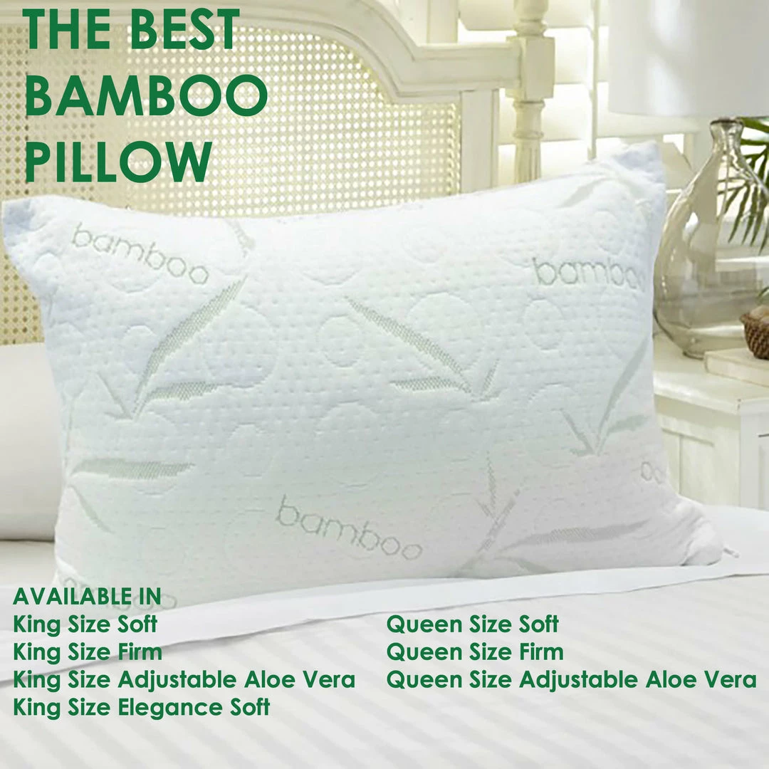 TVTimeDirect The Best Bamboo Pillow (Queen-Soft) 28 In. X 19 In. Houseware 4 TVTimeDirect The Best Bamboo Pillow (Queen-Soft) 28 In. X 19 In. Houseware