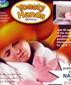 TVTimeDirect Comfort Pedic Toasty Hands Heated Mittens ( Blue) Clothing & Accessories