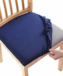 TVTimeDirect Non-Slip Stretchable Seat Cover- Polyester- Blue Houseware