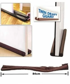 TVTimeDirect Twin Draft Guard For Doors & Windows - Brown Houseware