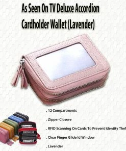 TVTimeDirect As Seen On TV Deluxe Accordion Cardholder Wallet (Lavender)
