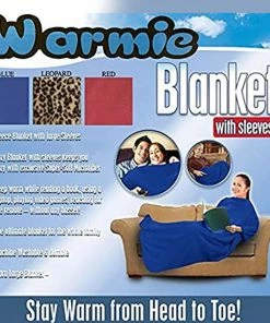 TVTimeDirect Warmie- Cozy Blanket With Sleeves (Blue) Bed & Bath
