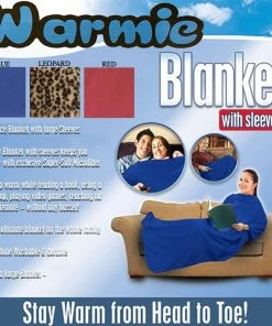 TVTimeDirect Warmie- Cozy Blanket With Sleeves (Leopard 70" X 50")