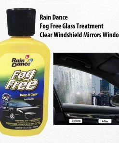 TVTimeDirect Laundry And Cleaning Rain Dance Fog Free Glass Treatment Clear Windshield Mirrors Windows - Two Pack