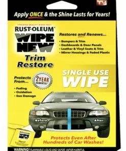 TVTimeDirect Wipe New Trim Restorer Wipe-On Cloth Applicator, 0.34 Fl. Oz. Automotive