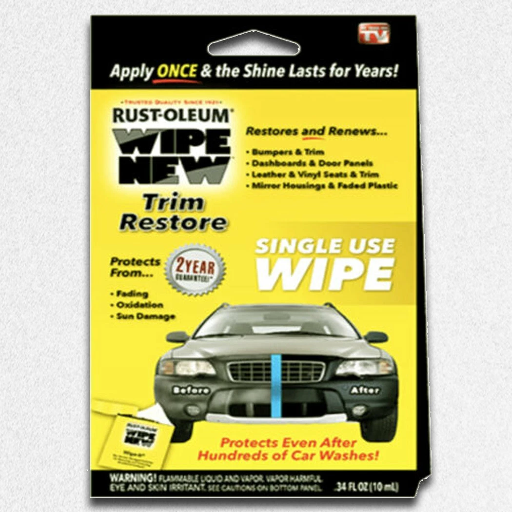 TVTimeDirect Wipe New Trim Restorer Wipe-On Cloth Applicator, 0.34 Fl. Oz. Automotive 4 TVTimeDirect Wipe New Trim Restorer Wipe-On Cloth Applicator, 0.34 Fl. Oz. Automotive