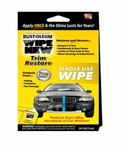 TVTimeDirect Wipe New Trim Restorer Single Use Wipe Car - 5 Pack Automotive