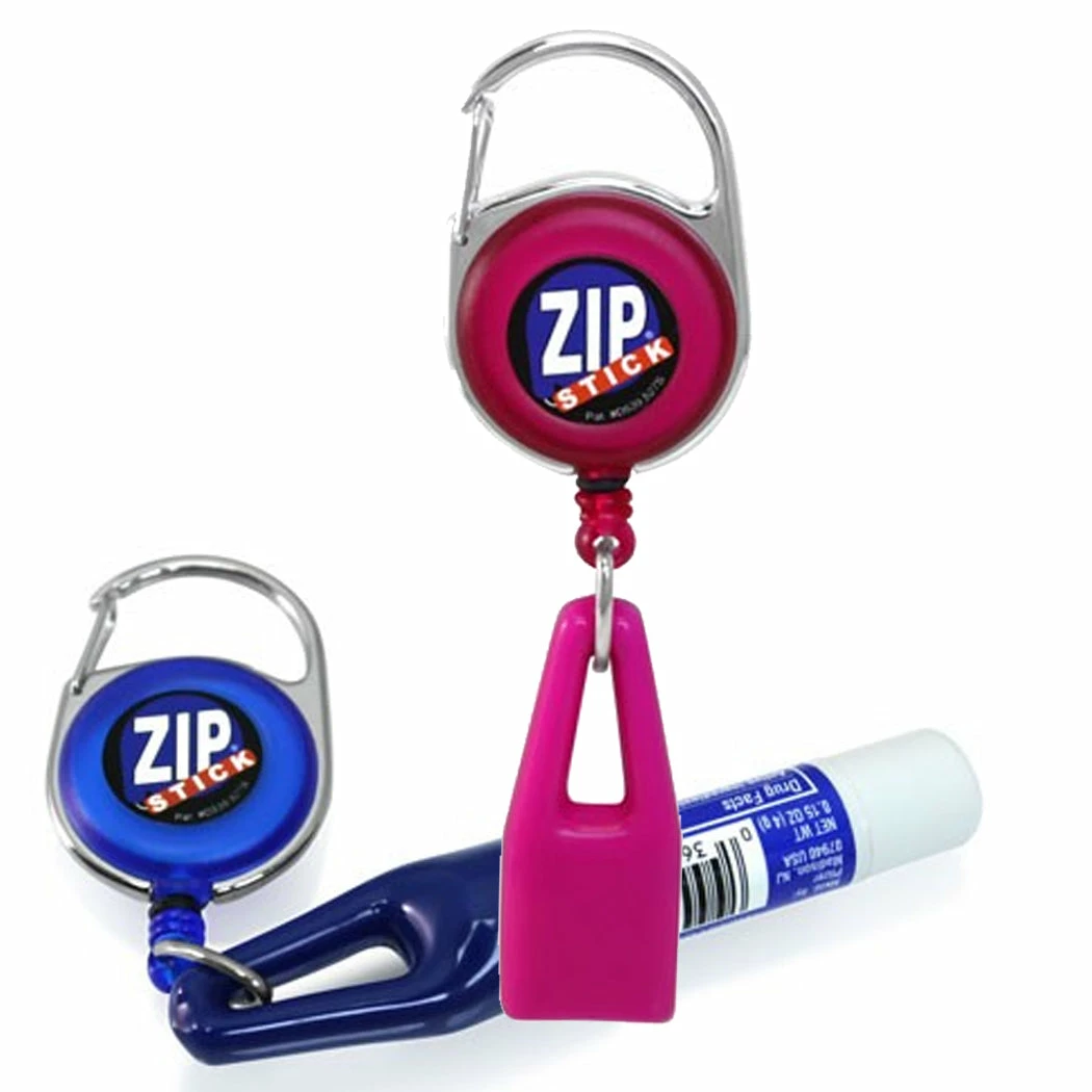 TVTimeDirect Zip Stick Retractable Lip Balm Holder - Blue 4 TVTimeDirect Zip Stick Retractable Lip Balm Holder - Blue