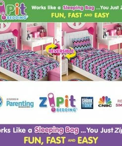 TVTimeDirect As Seen On TV ZIPIT Bedding Set, Rock Princess(Twin) Two Pack Outdoor & Garden