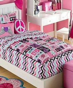 TVTimeDirect Outdoor & Garden As Seen On TV ZIPIT Bedding Set, Rock Princess(Twin)