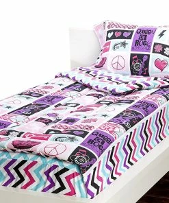 TVTimeDirect Zipit Rocker Princess 3 Piece Twin Comforter Set Bed & Bath