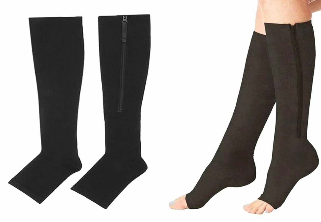 TVTimeDirect Zip Sox Compression Socks- Black- Small/Medium Clothing & Accessories 3 TVTimeDirect Zip Sox Compression Socks- Black- Small/Medium Clothing & Accessories