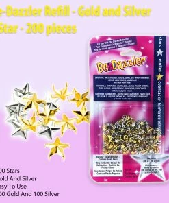 TVTimeDirect New Arrivals Be-Dazzler Refill - Gold And Silver - Star - 400 Pieces